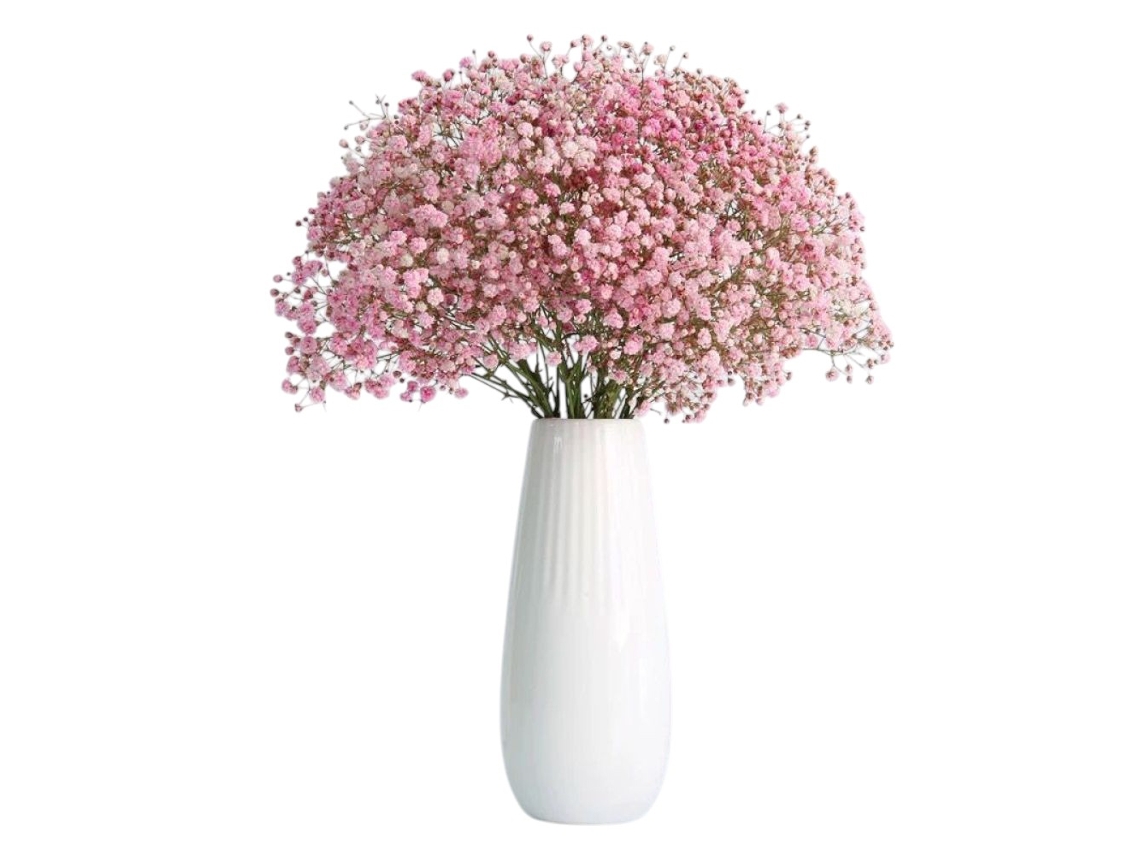 Ramo de flores secas de grado A, color rosa, para gatito