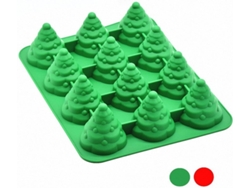 Molde de silicona para pastel de Navidad con forma de árbol, color verde JEIIBRZUI
