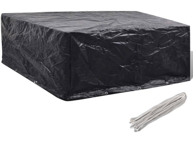 Funda muebles jardin VIDAXL Negro Plástico (260x260x90 cm)