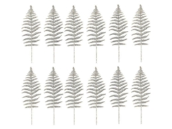 Fasst-12 Hojas Artificiales De Persia Con Brillo Para Decoración De Bodas Y Hogar Dorado