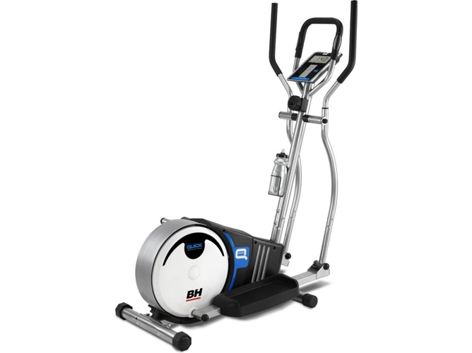 Proaction Bicicleta Bh quick. sistema inercial 8kg. freno magnético. zancada 36cm. distancia entre pedales 18cm. monitor lcd. blanco gris. fitness g233n action 144x61x110cm 110