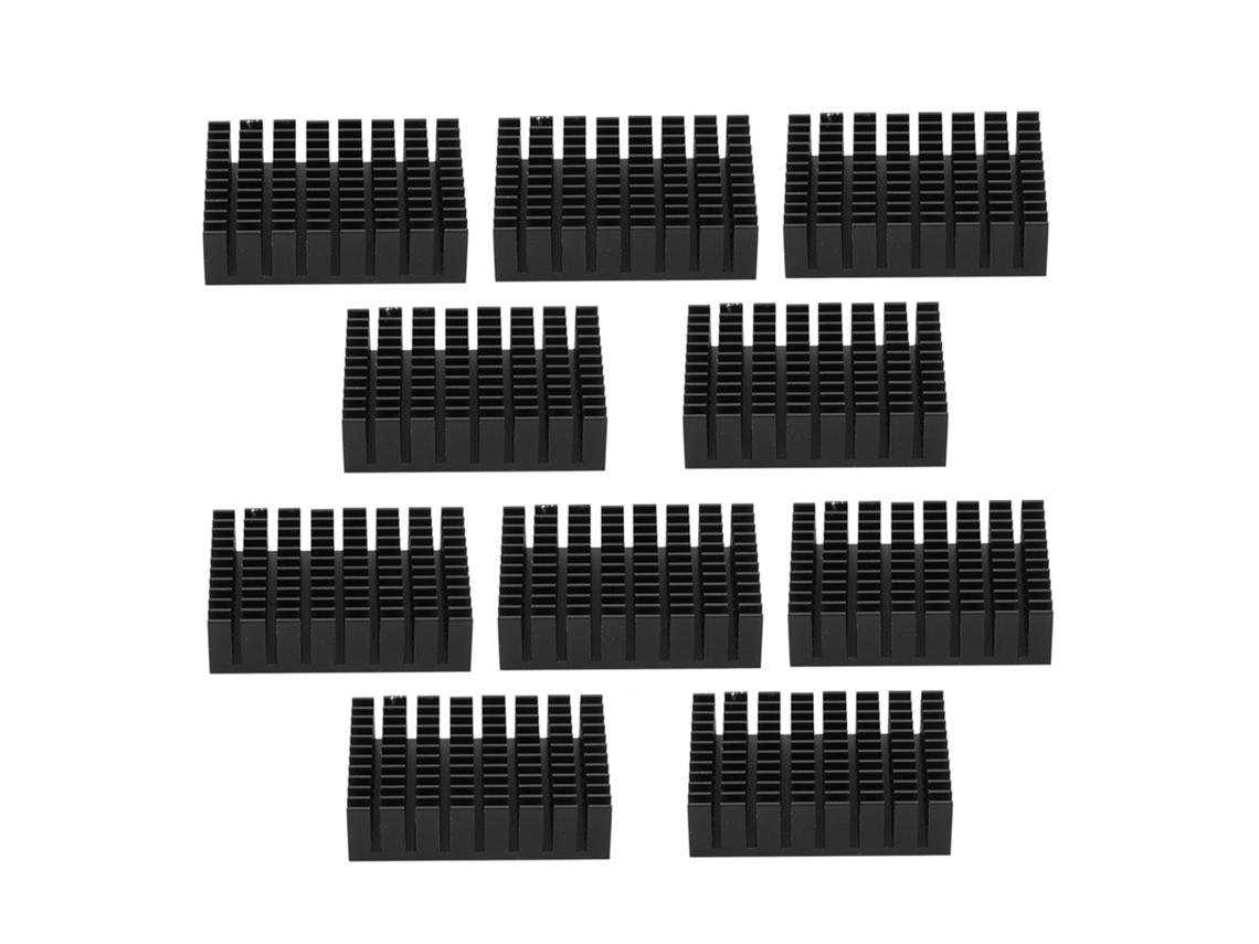 10 Piezas Disipador De Calor De Aluminio Negro Para Cpu Routers Enfriamiento P31x12x45