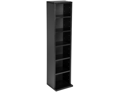 TECTAKE Shelt para Cd con 6 Compartimentos para 102 Cd 90X21X20Cm