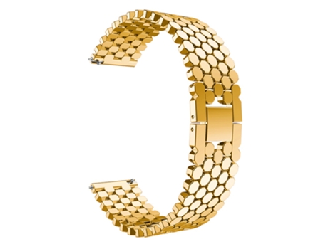 Correa de metal liberación rápida 22mm para Huawei Watch GT/Samsung Galaxy Watch3 45mm/Watch 46mm - dorado