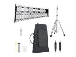 Succebuy Kit Glockenspiel de xilófono de 32 notas con mazos, baquetas y soporte