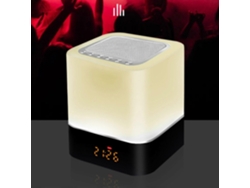 Lámpara de ambiente multifuncional con altavoz Bluetooth inalámbrico, lámpara táctil colorida, luz LED nocturna, despertador Chennnls