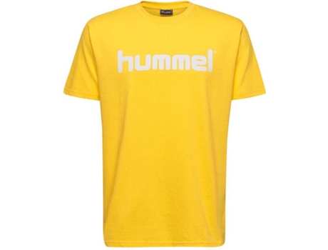 Camiseta de Hombre para Fútbol HUMMEL Go Logo Algodón Amarillo (164 cm)
