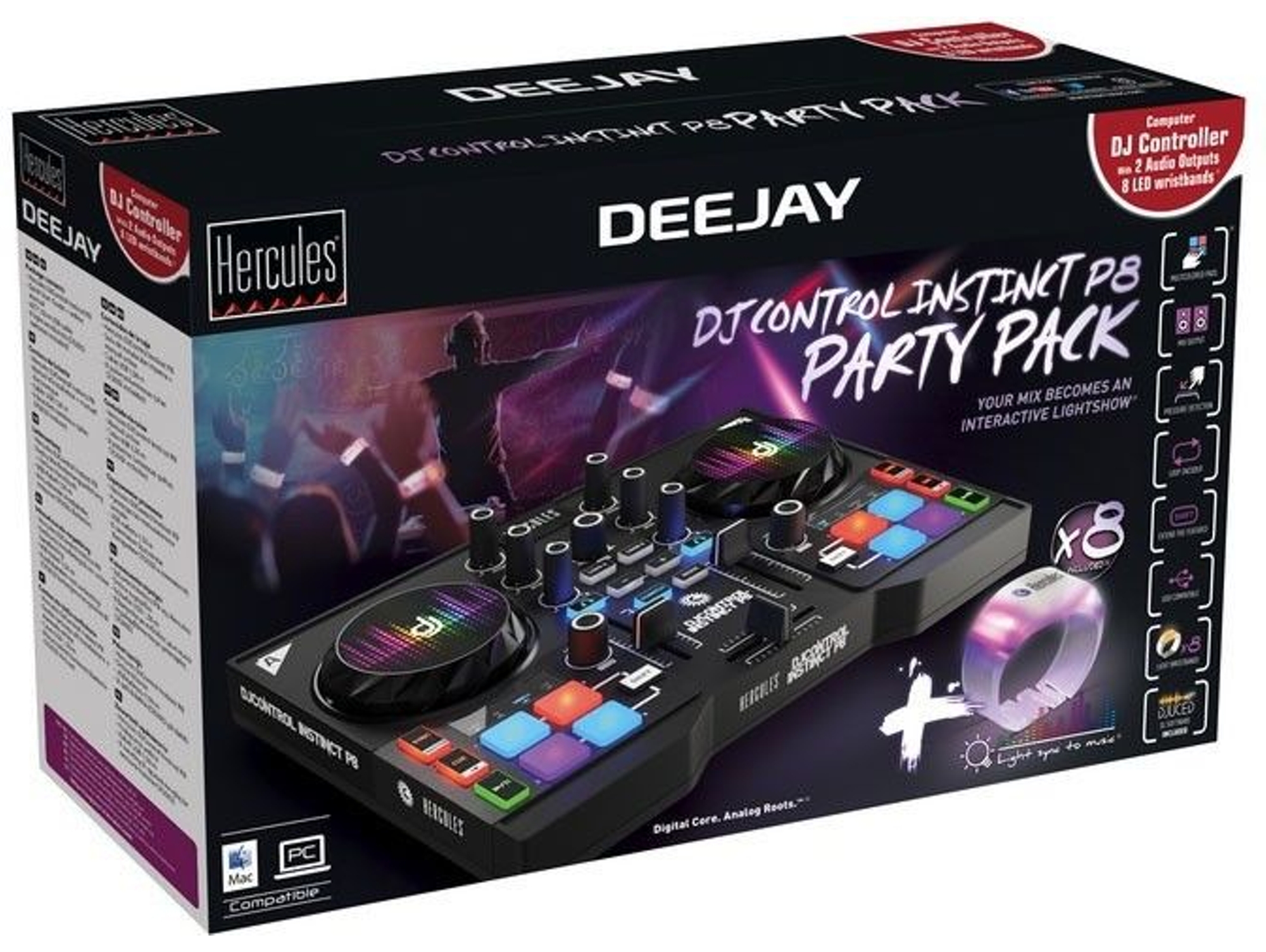 Controlador DJ HERCULES Instinct P8 Party