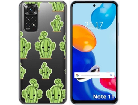 Carcasa Xiaomi Redmi Note 11 TUMUNDOSMARTPHONE Dibujos Transparente Cactus Multicolor