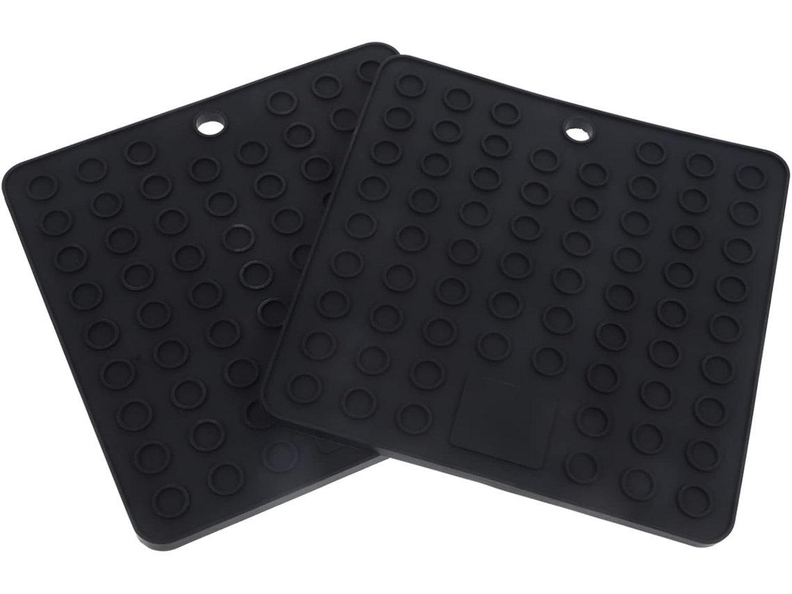 Tapete de silicona resistente al calor para secar platos (juego de 2 piezas). Vayotoy