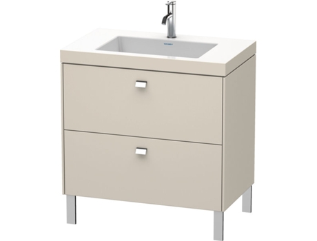 Lavabo para muebles DURAVIT Brioso c-bonded con base de 80,0x48,0 cm 2 extraíbles sin rebosadero con banco para grifos 1 agujero para grifos