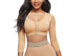 2026-shapewear Para Mujer Con Manga 3/4, Faja Compresión Frontal, Corregidor De Postura Y Soporte Postquirúrgico