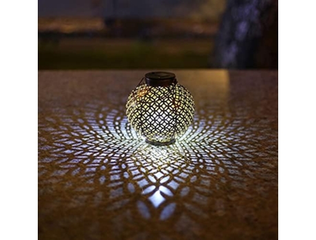 Farol solar colgante retro ligero con mango para uso como farol de mesa impermeable al aire libre para jardín, patio, porche, etc.