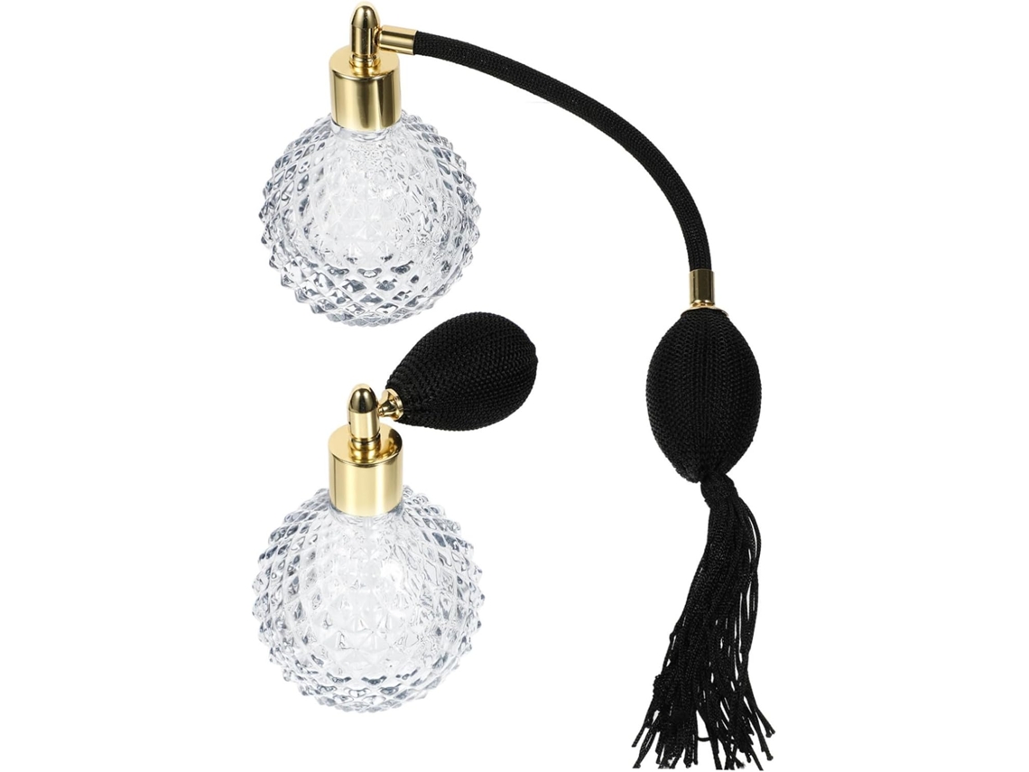 Frascos De Perfume De Vidrio Recargables De 2 Piezas Con Atomizadores Para Lociones Y Aceites.