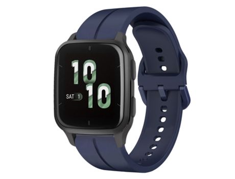 Correa de silicona para reloj inteligente Garmin Forerunner Sq2 con bucle de 20 mm (azul marino)