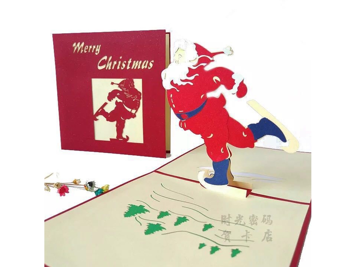 Tarjeta de Feliz Navidad, Tarjeta 3D hecha a mano para regalos de Navidad NEVEANCE