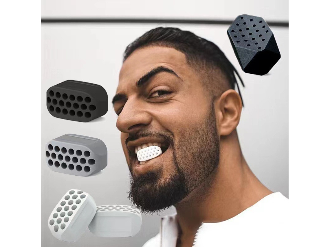 Juego De 3 Ejercitadores De Mandíbula Jawline De Silicona (negro + Blanco + Gris) Digitallab