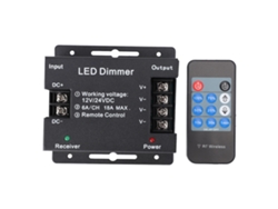 Regulador LED inalámbrico RF 2026 con control remoto de 11 teclas, ajuste de brillo, PWM, 12V/24V para tiras LED