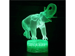 Lámpara de noche con ilusión 3D, 7 colores, interruptor táctil y alimentación USB, Siurn (my 463)