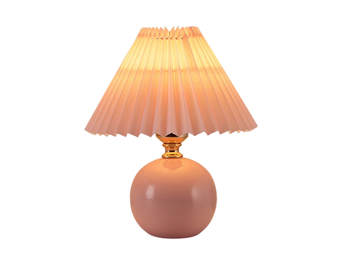VYLARA Luminária De Mesa Plissada, Mini Luminária Com Design Requintado Para Sala De Estar, Quarto, Estudo E Escritório