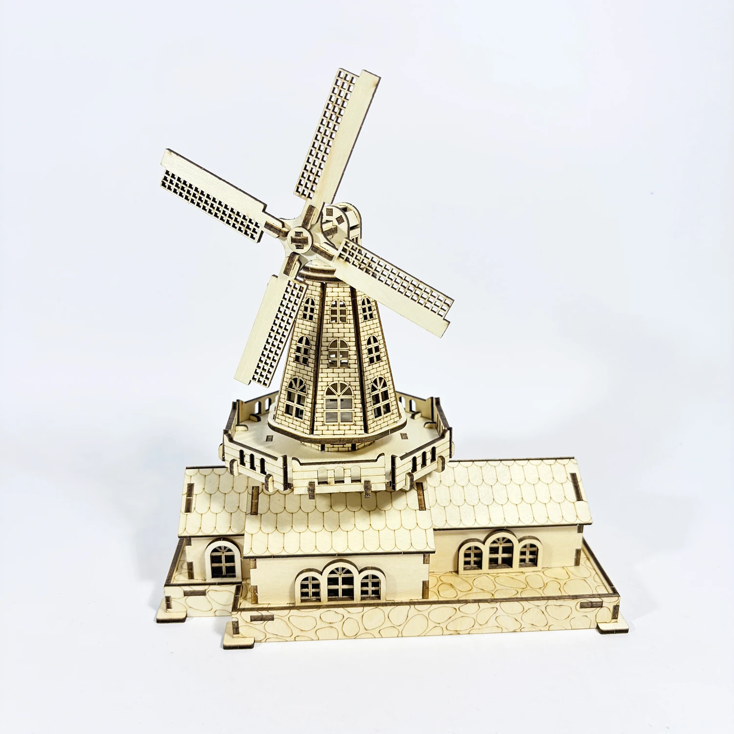 Kit De Modelo De Molino De Viento De Madera 3d Para Hacer Uno Mismo, Un Regalo Perfecto Para Familiares Y Amigos.