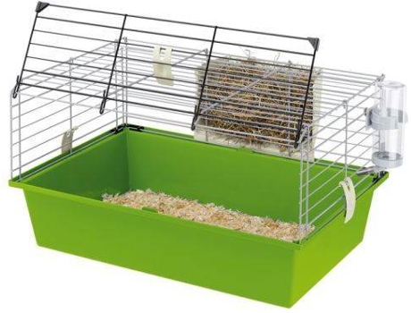 Jaula para Hamsters FERPLAST Cavie 60 (Verde - 49,5x34x42,5 cm - Plástico y Metal)