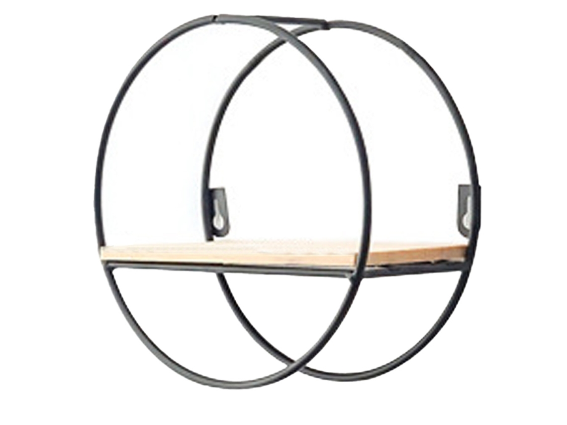 Estantes flotantes de pared, de metal y madera, para salón y cocina. NEVEANCE