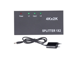 Divisor HDMI profesional 1 entrada 2 salidas 4k 3d