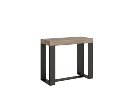 Consolas Futura Small Premium Extensible hasta 196 cm ITAMOBY (90 x 40 x 77 cm - Paneles de Melamina - Roble Natural)