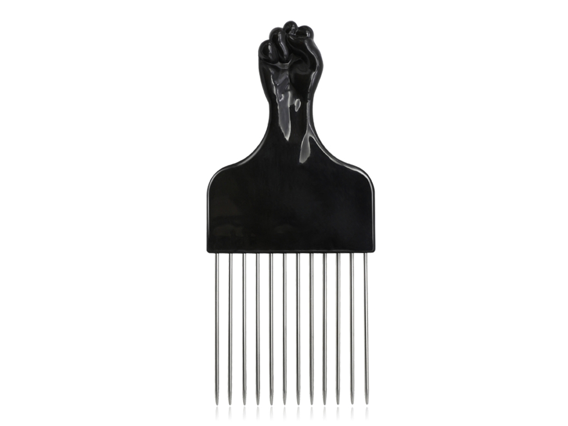 (estilo 5) 1 Paquete De Peine De Horquilla Africano De Acero Inoxidable Con Dientes Anchos Y Aguja De Metal.