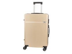 Maleta trolley rígida mediana ultraligera, fabricada en ABS de alta resistencia. Cerradura numérica y 4 ruedas dobles extraíbles con rotación de 360°.