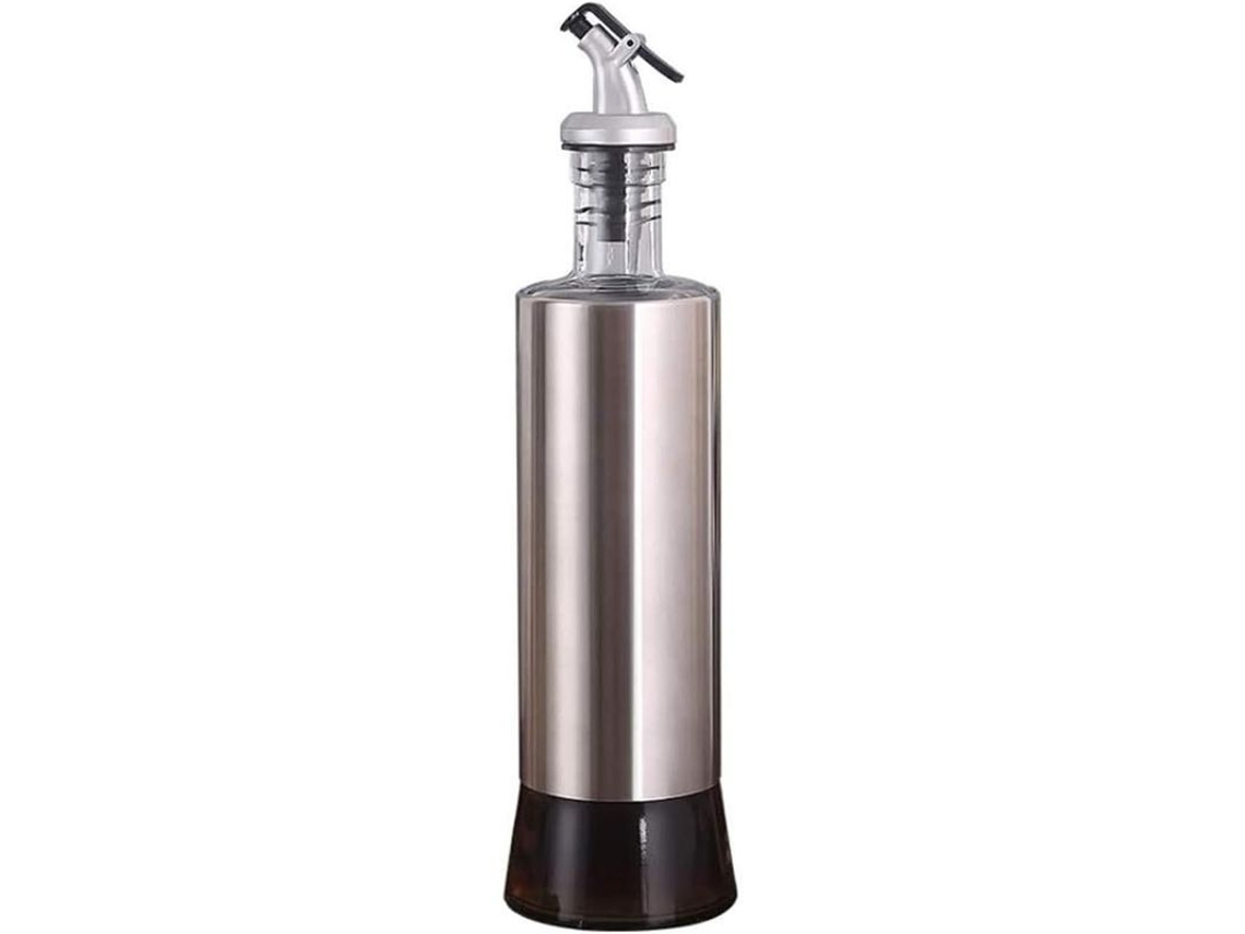 2026-botella De Aceite De Vidrio Con Acero Inoxidable Y Embudo Dispensador De Vinagreta Para Cocina