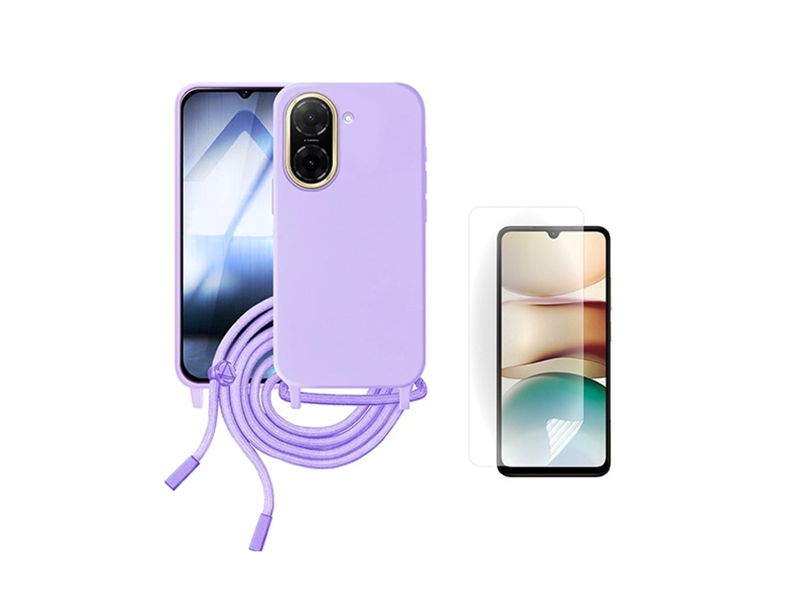 Capa Silicone Hands-free Película Cleargel Capasmart Para Xiaomi Redmi A5 - Roxo