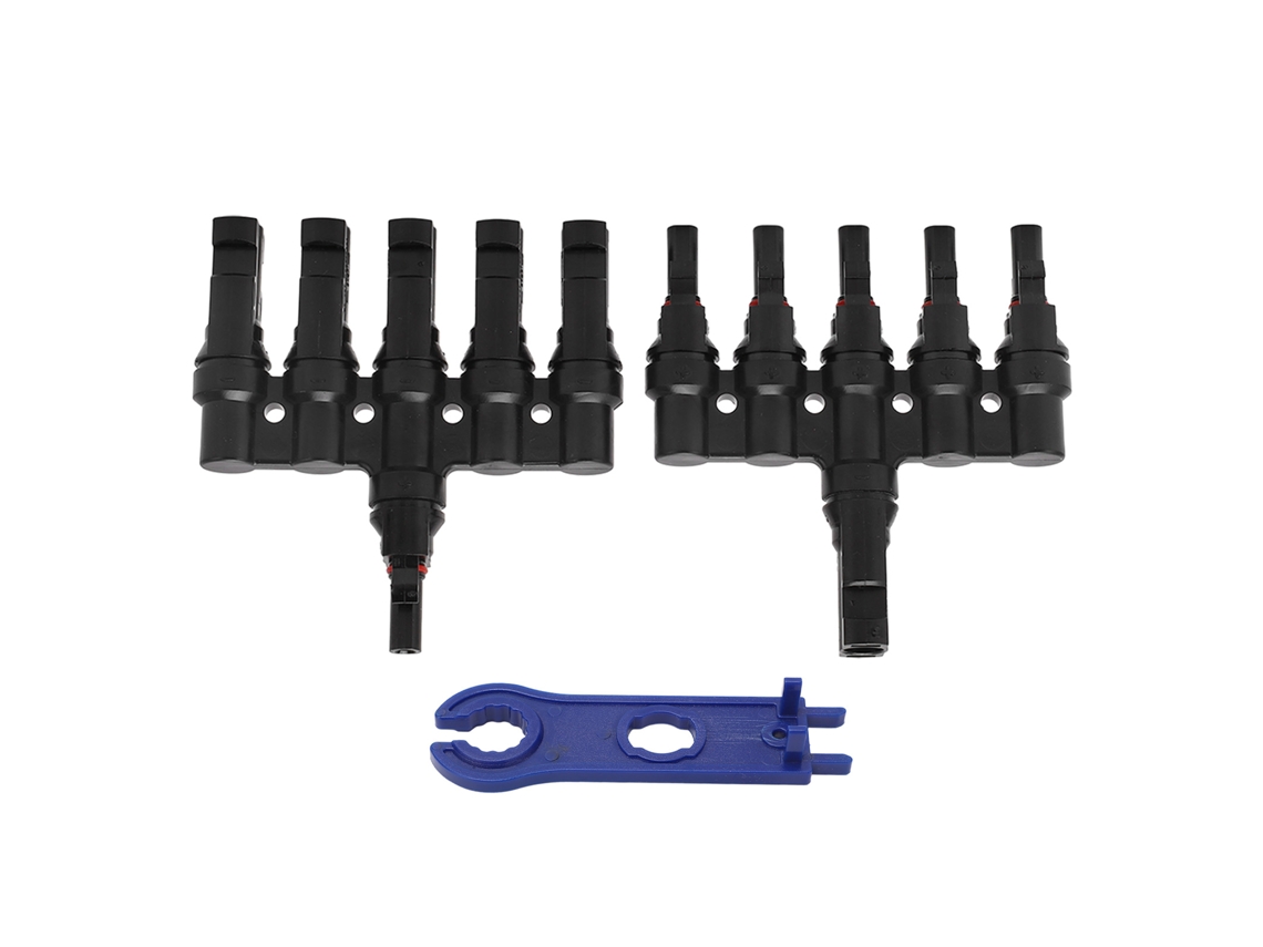 Conector En T Para Paneles Solares, Divisor Acoplador De 1 A 5 Con Interruptor, Resistente Al Agua Ip67.