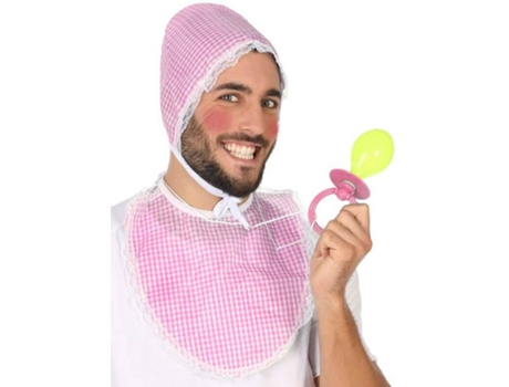 Accesorios DISFRAZZES Kit De Bebé Para Rosa: Gorro, Babero Y Chupete (Talla: Talla Universal )
