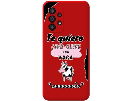 Carcasa para Samsung Galaxy A53 5G TUMUNDOSMARTPHONE Silicona Líquida Dibujos Rojo