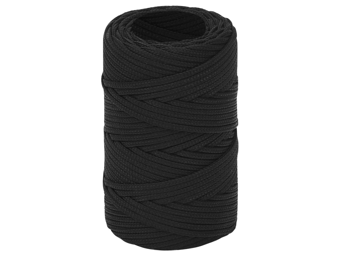 Cuerda para barcos de 2 mm, 500 m, polipropileno, negra, completa HARLANV1