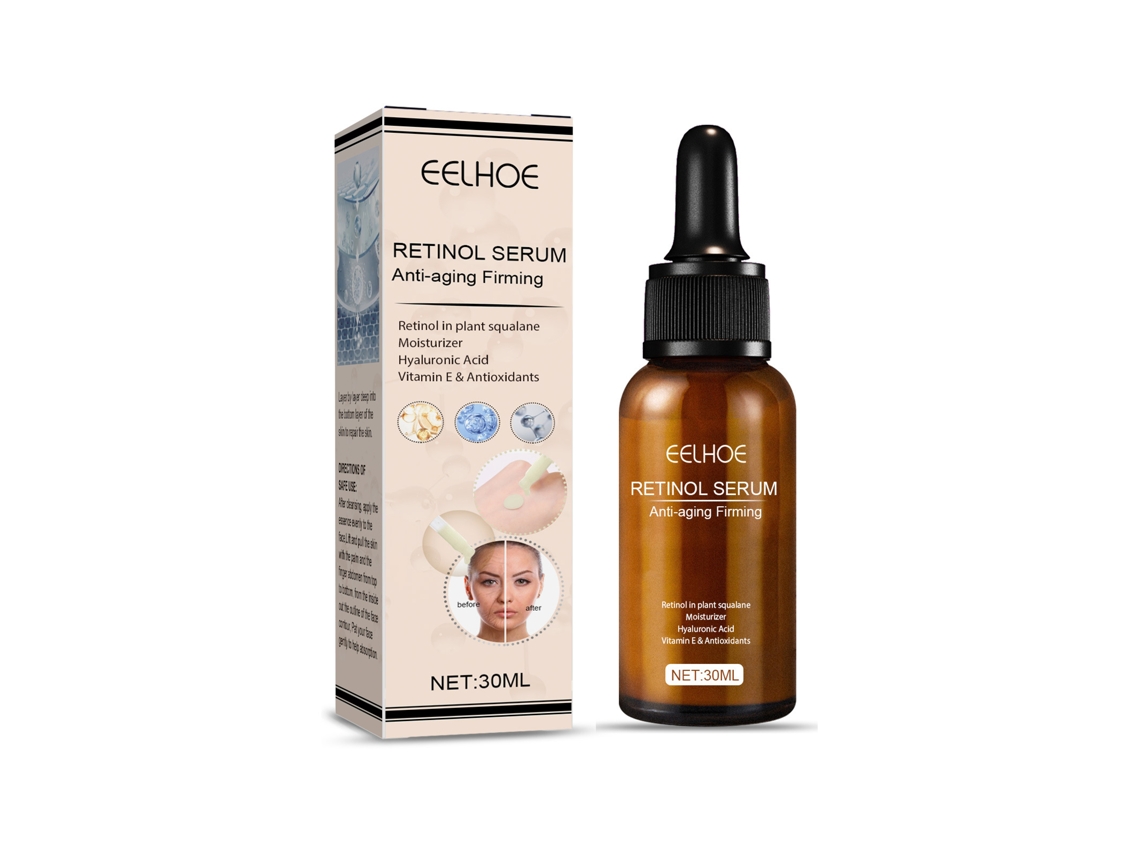 Sérum facial con retinol para una piel sana y radiante.