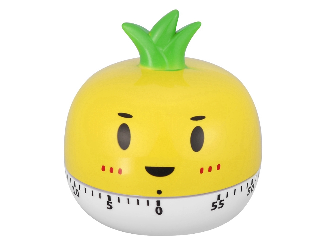 Temporizador De Cocina Mecánico, Molde Para Verduras, Amarillo, Sin Pilas, Abs, 55-60 Minutos