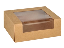 Caja de Sushi PAPSTAR Pura Dimensiones: 120 X 100 X 45 Mm Marrón