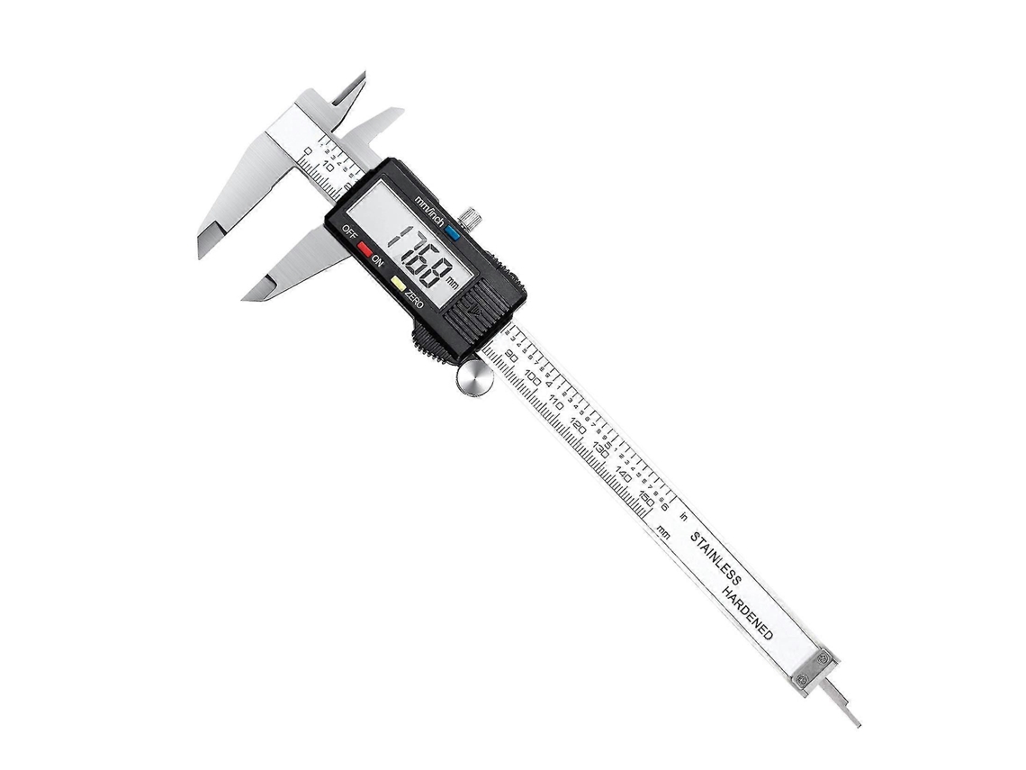 Pie De Rey Digital 150mm/6 Pulgadas Acero Inoxidable Preciso Lcd Medidor Profundidad Altura Paso