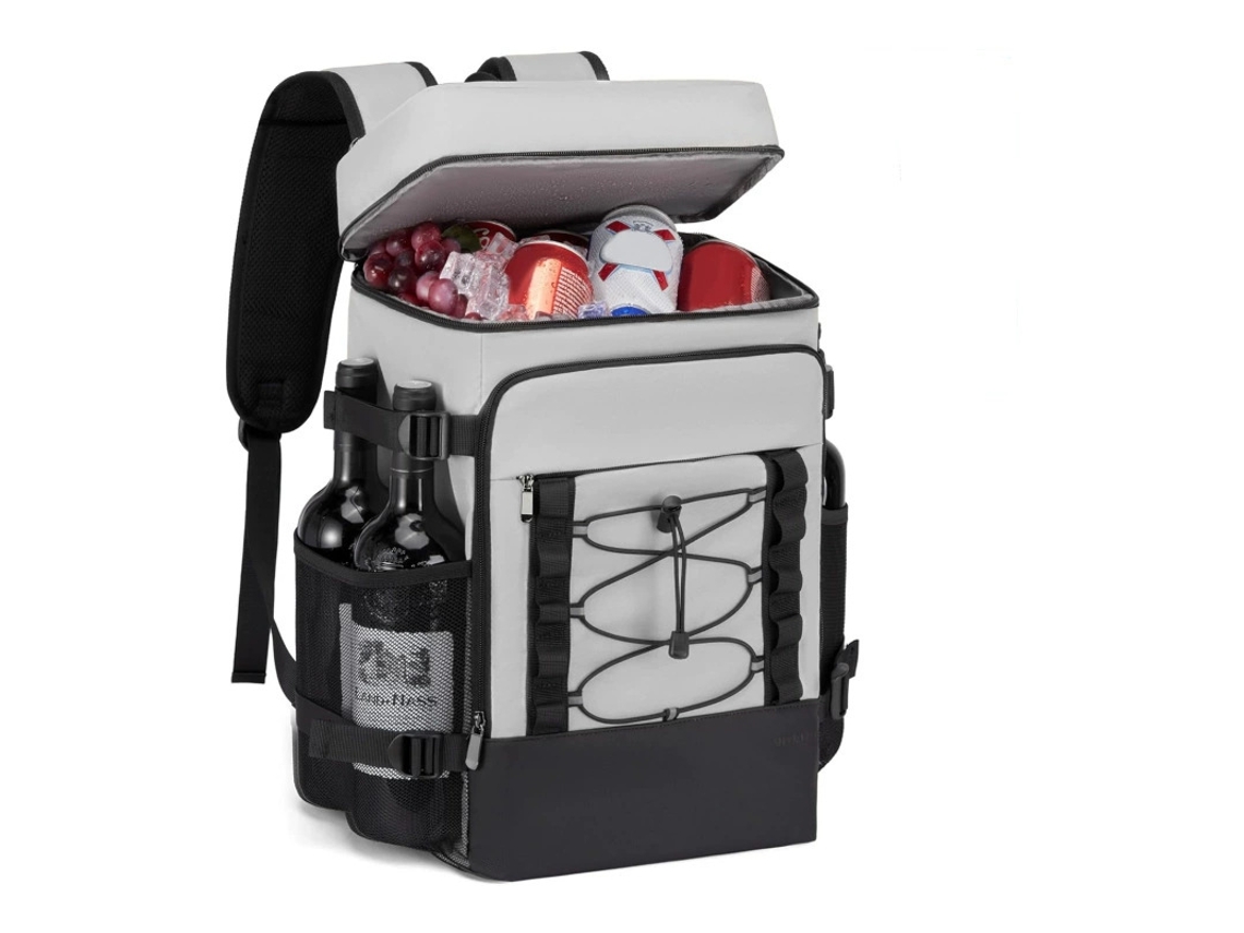 Mochila térmica con doble compartimento hermético, ideal para viajes a la playa, refrigerios y senderismo - Gris Hexinyigjly