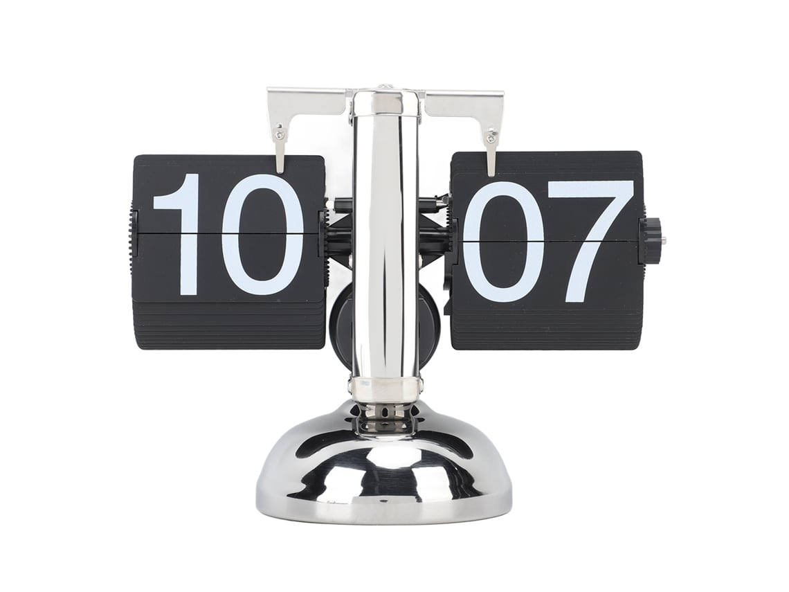 2026-reloj De Volteo Retro De Mesa Con Números Grandes De Acero Inoxidable 304 Batería Para Hogar Oficina 24 Horas Negro