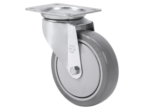 Rueda giratora placa 10zvl150cp-pgaisb goma gris eje bolas ALEX