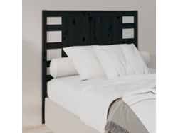Cabecero Madera Maciza De Pino Negro 81x4x100 Cm