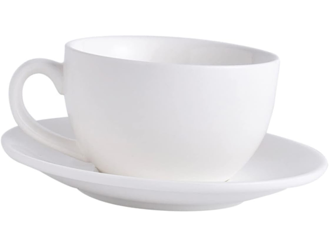 Juego De 6 Elegantes Tazas De Café Y Té De Cerámica Pura Con Platillos Resistentes.