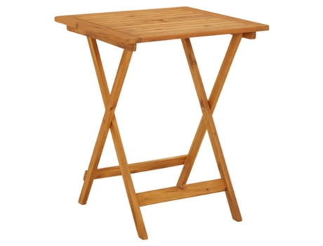 MAISON EXCLUSIVE Mesa plegable de jardín de madera maciza de acacia 60x60x75 cm