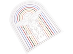 Adhesivo antiestático para ventanas con estampado de prisma arcoíris, PVC, 15 x 11,1 cm, 1 unidad.