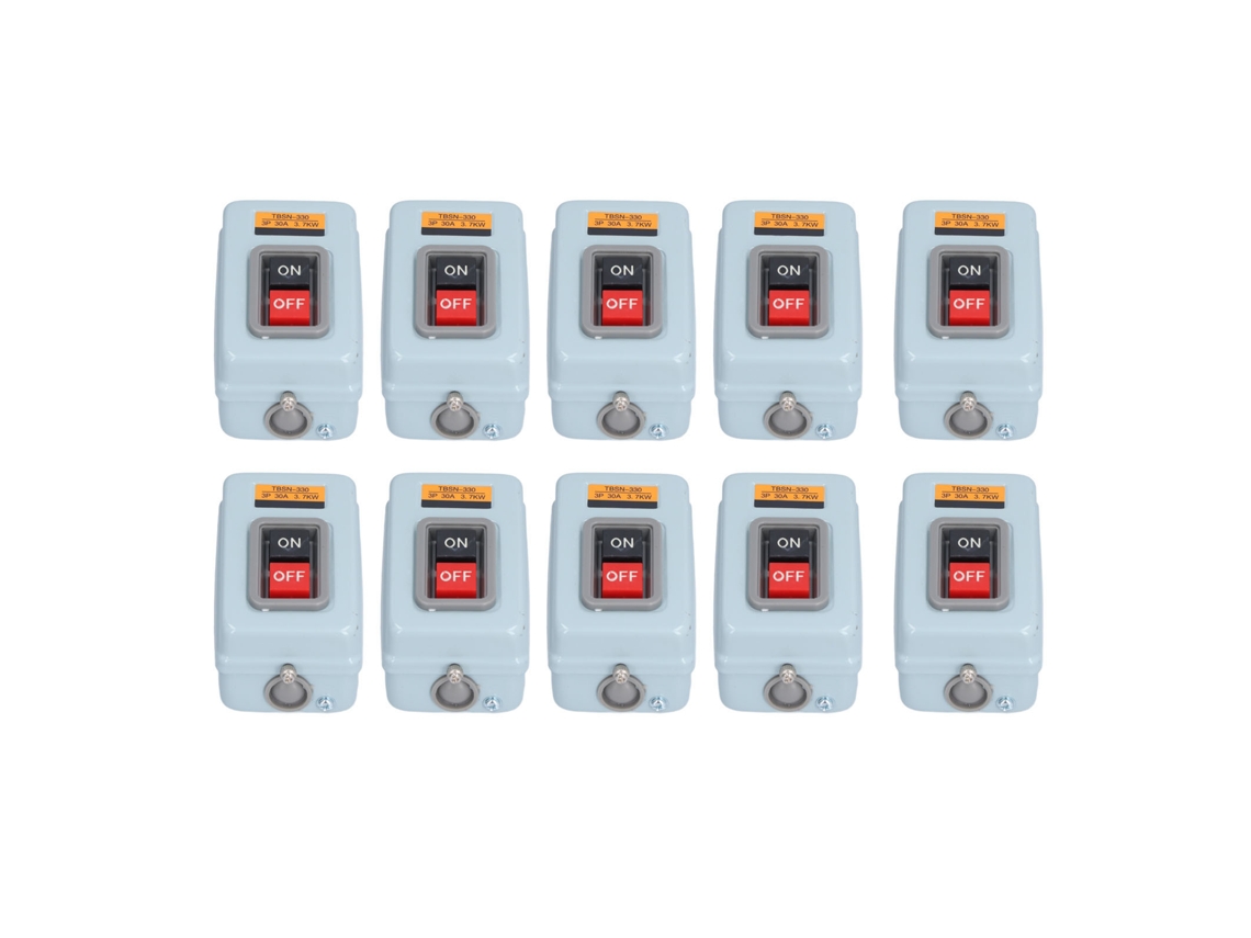 Botón De Arranque De Motor Trifásico Berm Tbsn‑330 380v 30a Interruptor Snap Para Cajas De Distribución
