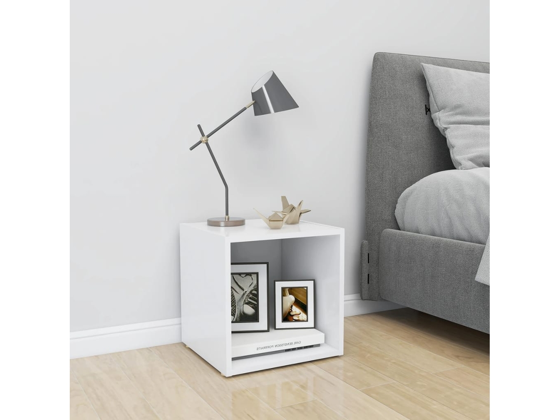 Mueble de Armario Tv 37X35X37 Cm Contrachapado Blanco